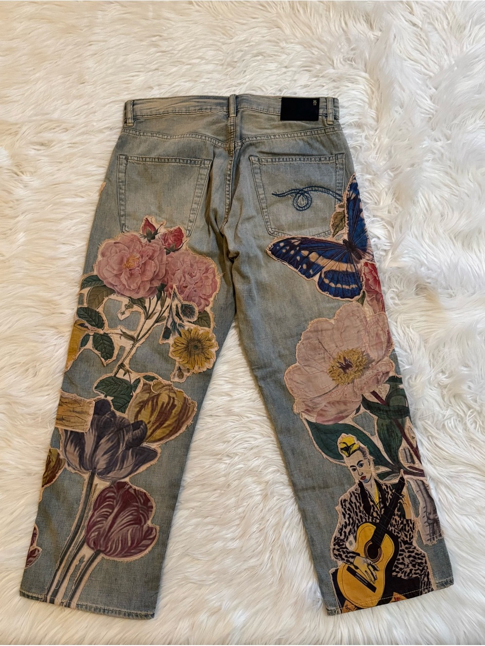 R13 Articulated Knee Cropped Denim Jeans 26 - Picture 8 of 11